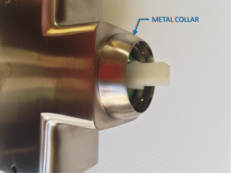 removing the metal collar of a mixer tap