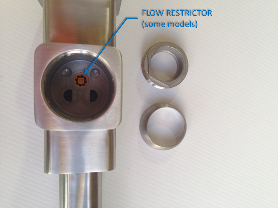 the flow restrictor of a mixer tap